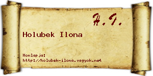 Holubek Ilona névjegykártya